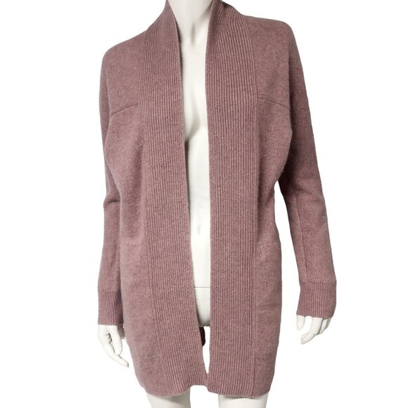 360 Cashmere Sweaters - 360 Cashmere Womens NWT Mauve Cashmere Open Front Cashmere Cardigan Size XS